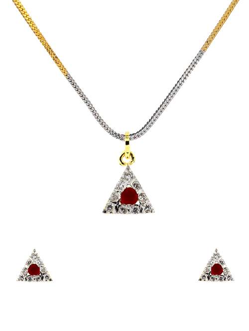 red brass pendants and earrings - 14638633 - Standard Image - 0