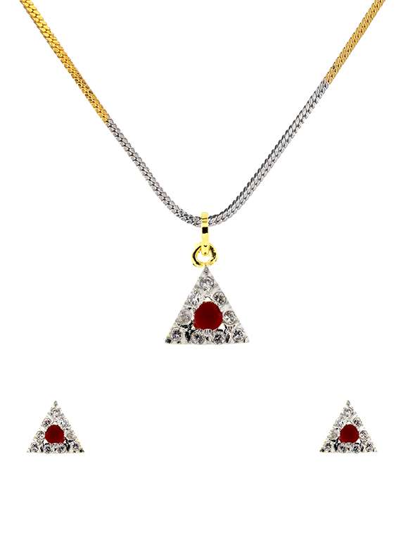 red brass pendants and earrings - 14638633 - Zoom Image - 0