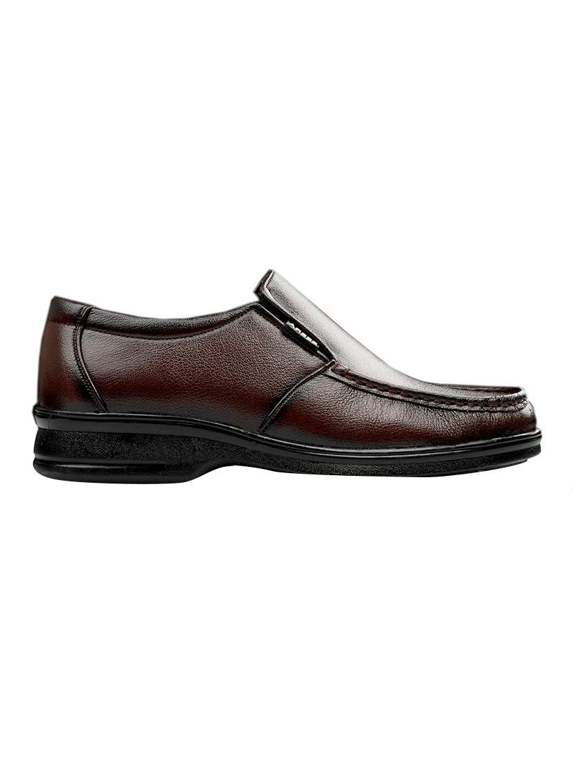 brown leatherette formal slip on - 14642590 -  Standard Image - 1