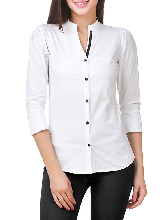 white cotton shirt