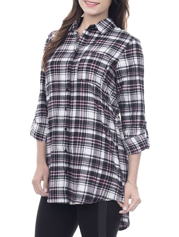 amadore oversized high low tunic shirt - 14650494 -  Standard Image - 1