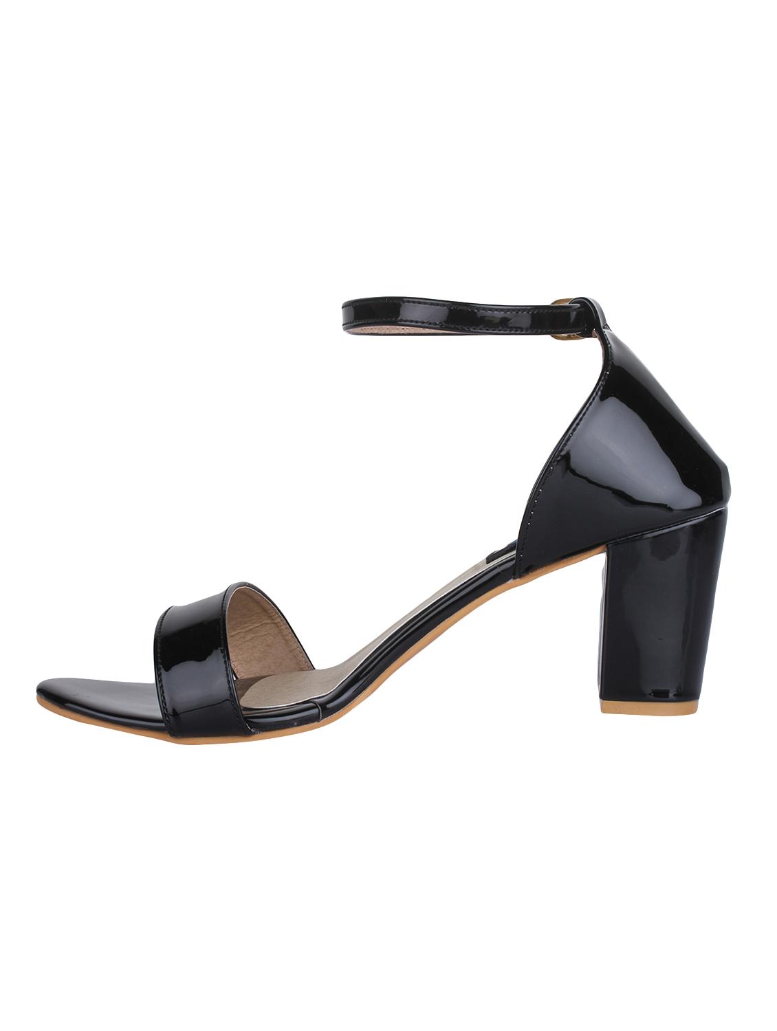 black patent ankle strap sandal - 14657059 - Standard Image - 1