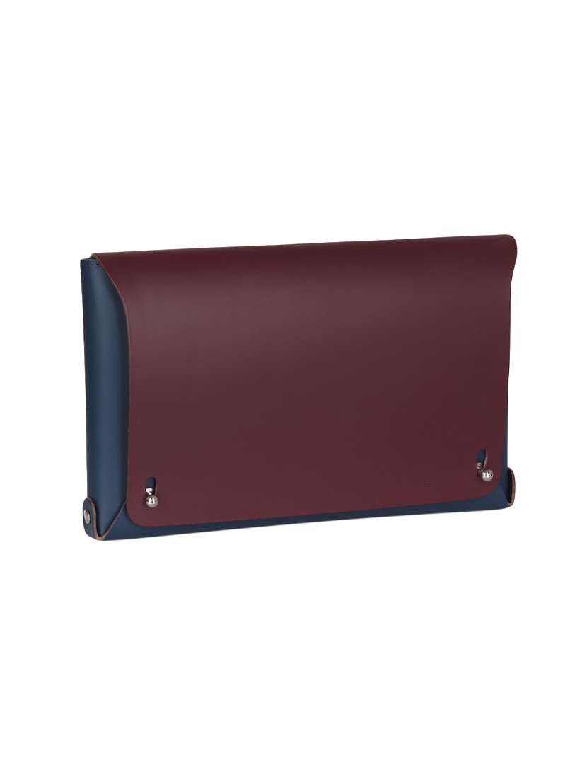 maroon leather regular clutch