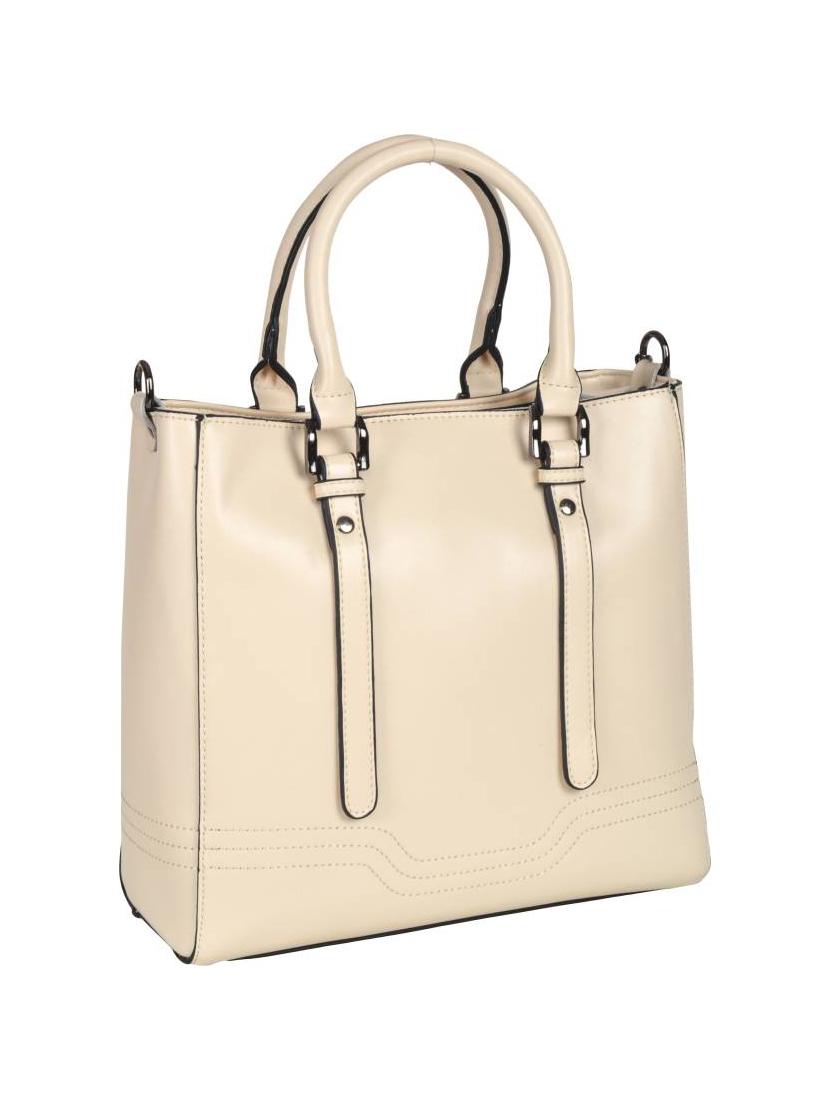 cream leatherette  handbag - 14658537 -  Standard Image - 1