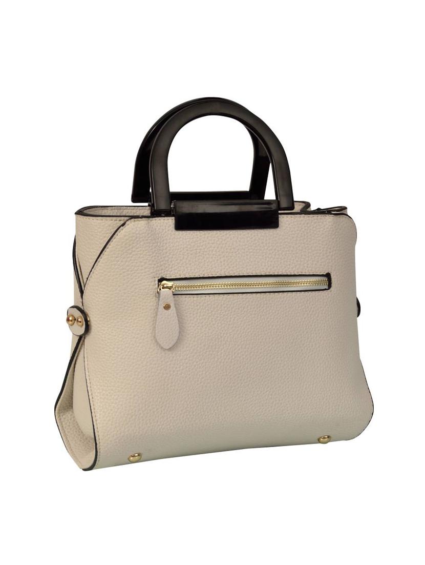 cream leatherette handbag - 14658539 -  Standard Image - 1