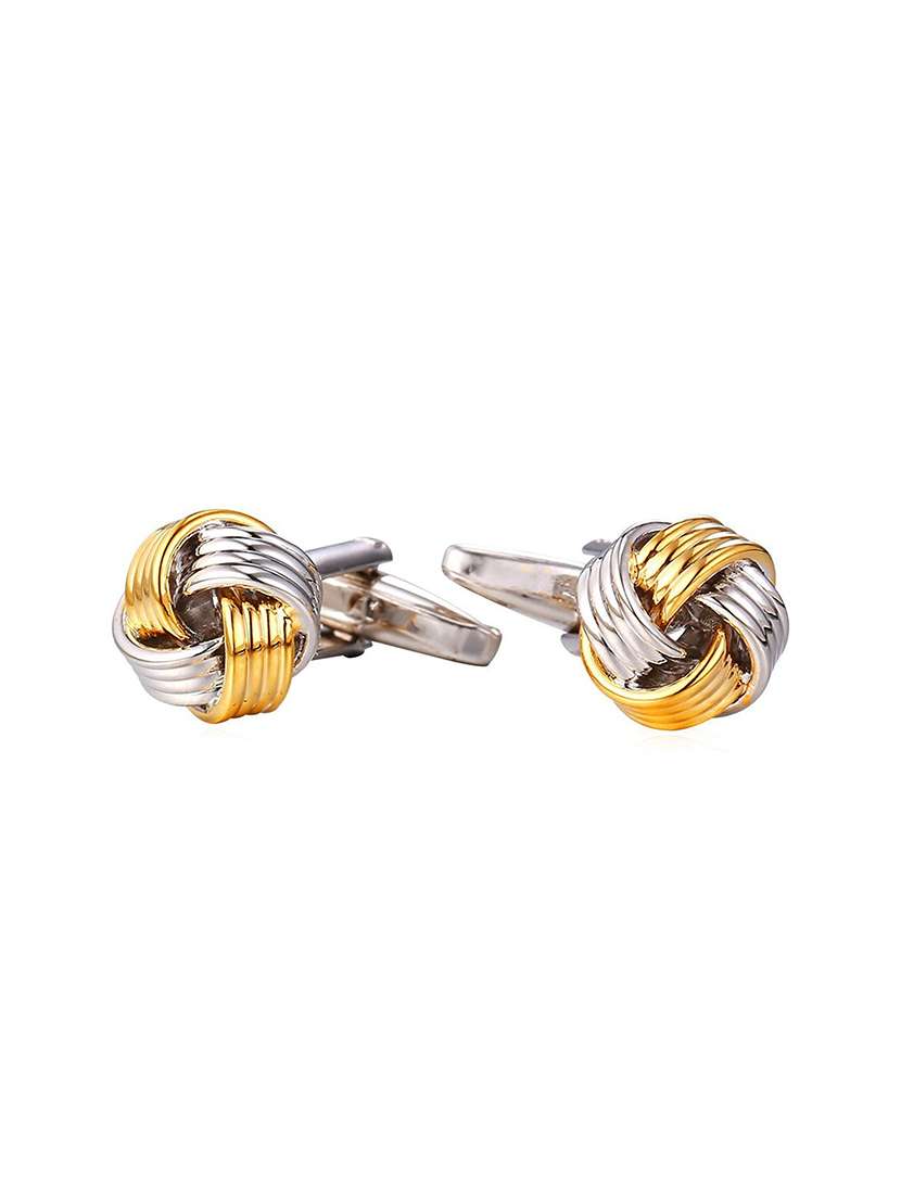gold metal cufflink