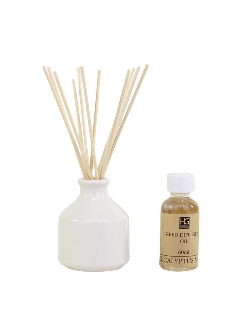 eucalyptus mint reed diffuser with oil & plain reeds