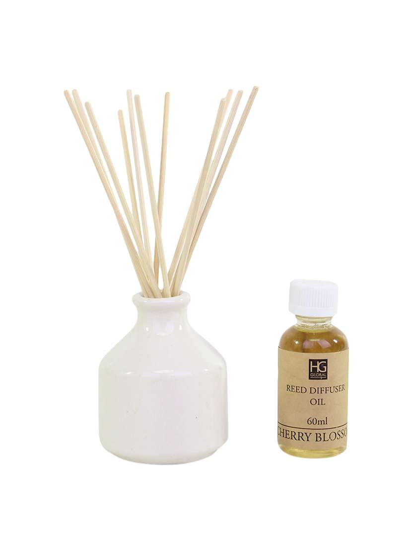 cherry blossoms reed diffuser with oil & plain reeds