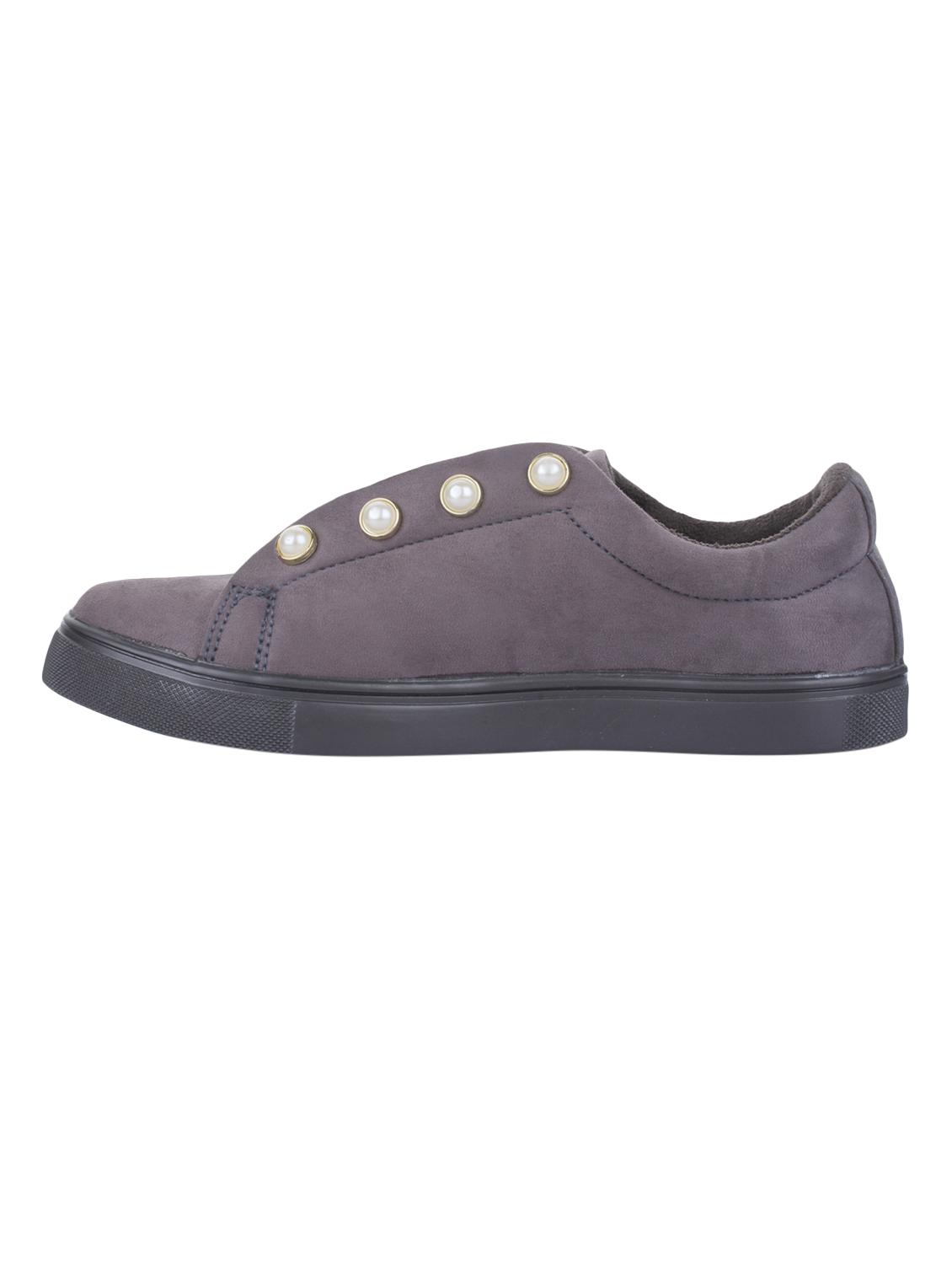 grey suede laceup sneakers - 14664822 -  Standard Image - 1