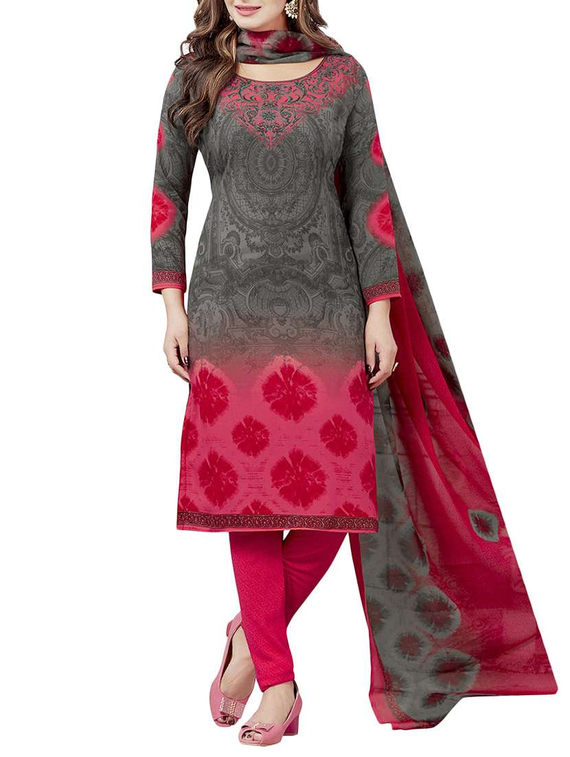 multi colored churidaar suit unstitched suit