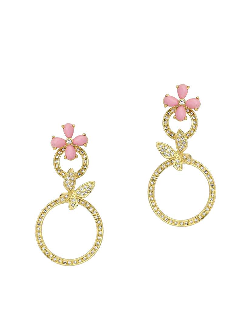 gold gold plated drop earrings