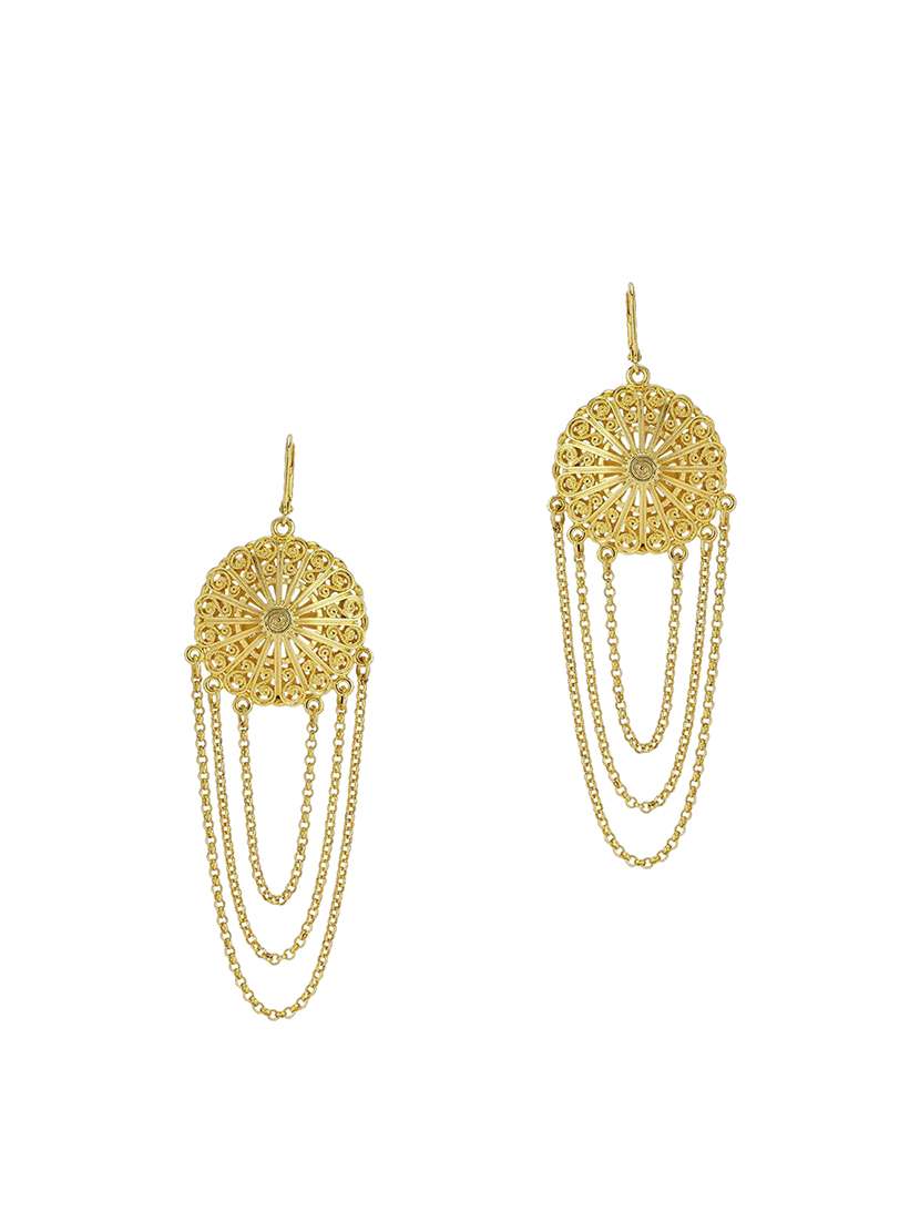gold gold plated drop earrings