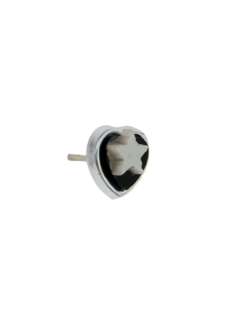 black metal studs earrings - 14671884 - Standard Image - 1