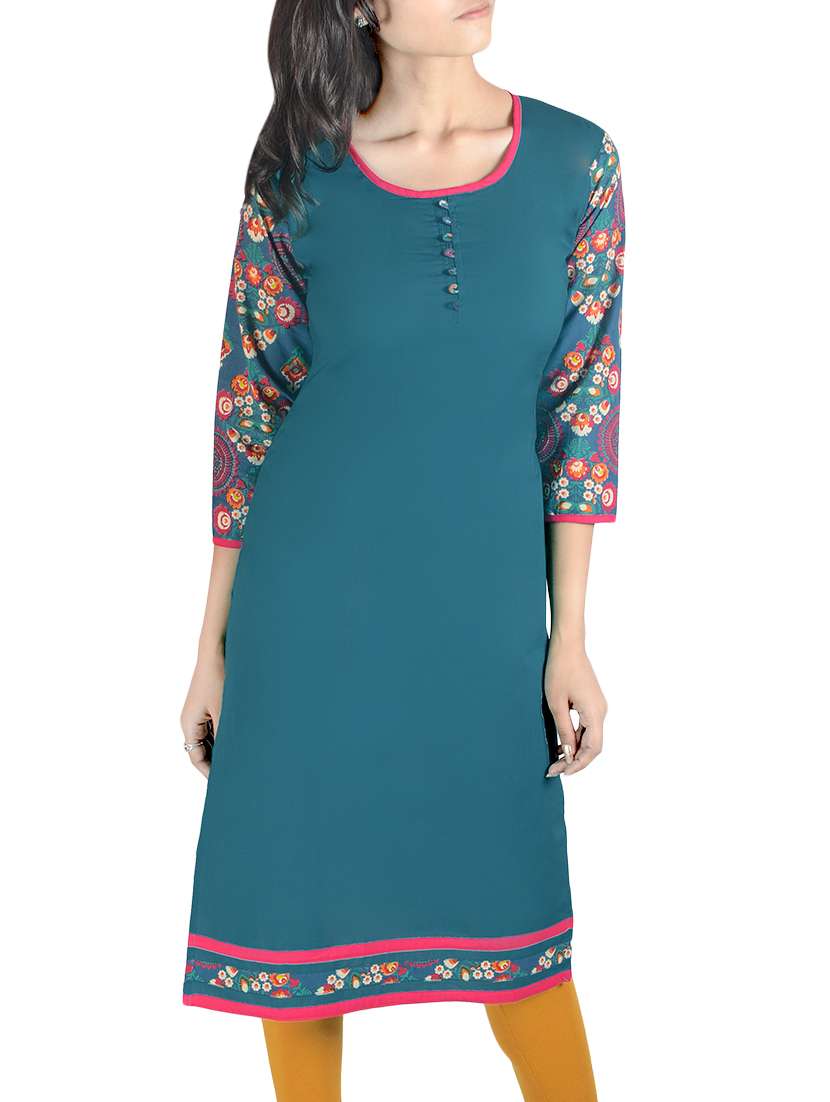 bluecotton straight kurta