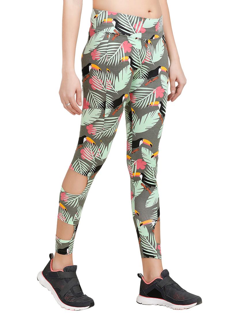 green cotton leggings - 14676169 - Standard Image - 1