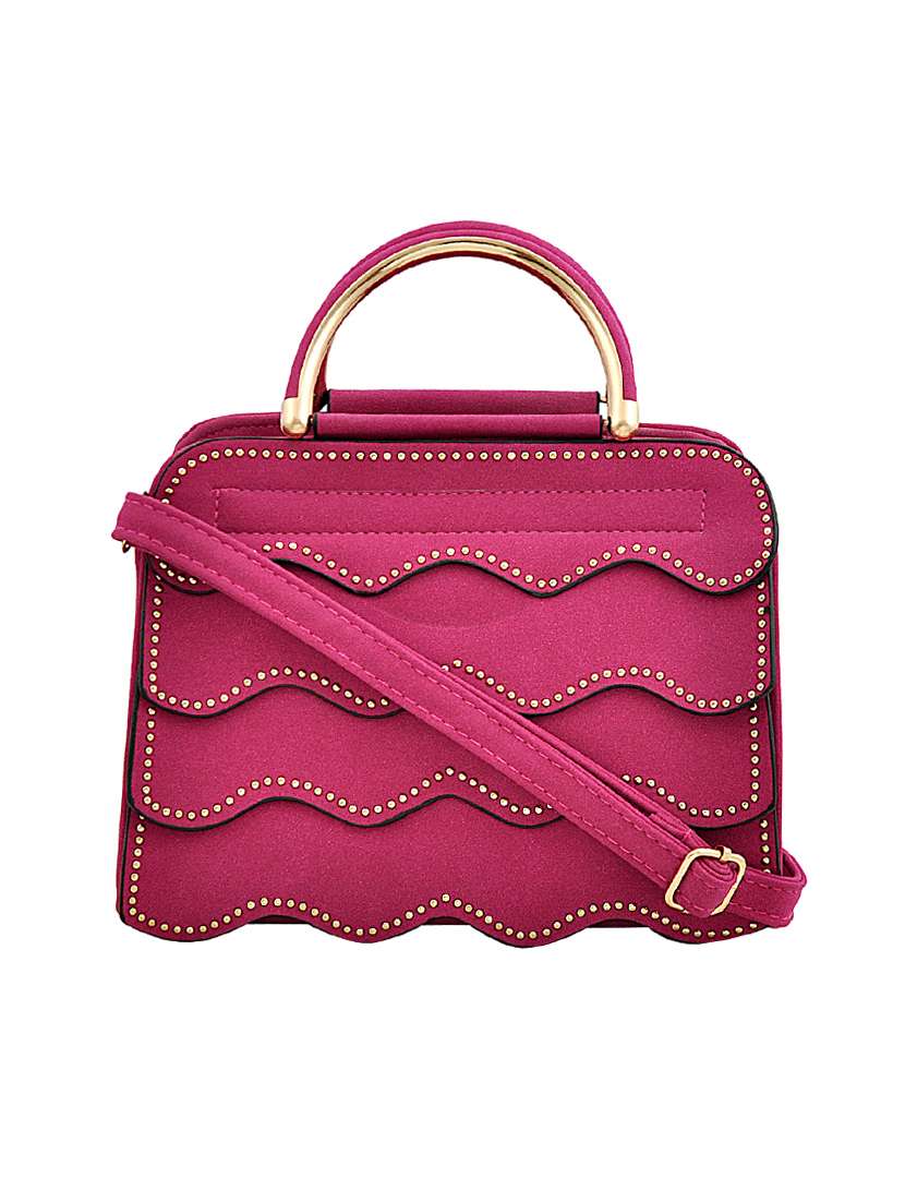 purple leatherette  handbag