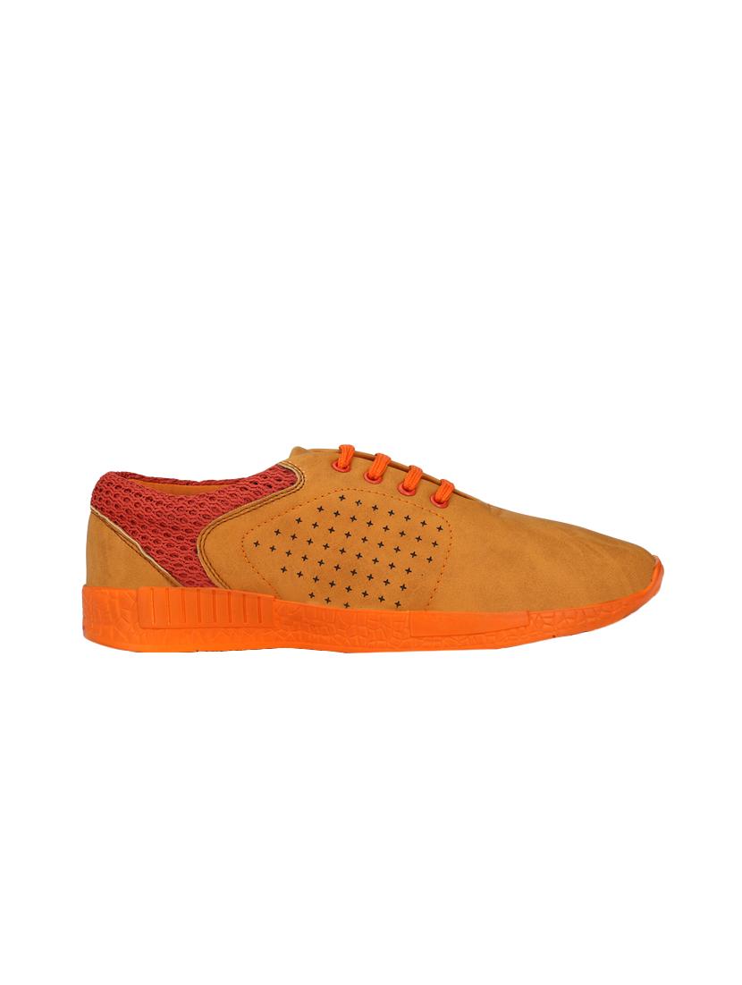 tan leatherette lace up shoe - 14704191 - Standard Image - 1