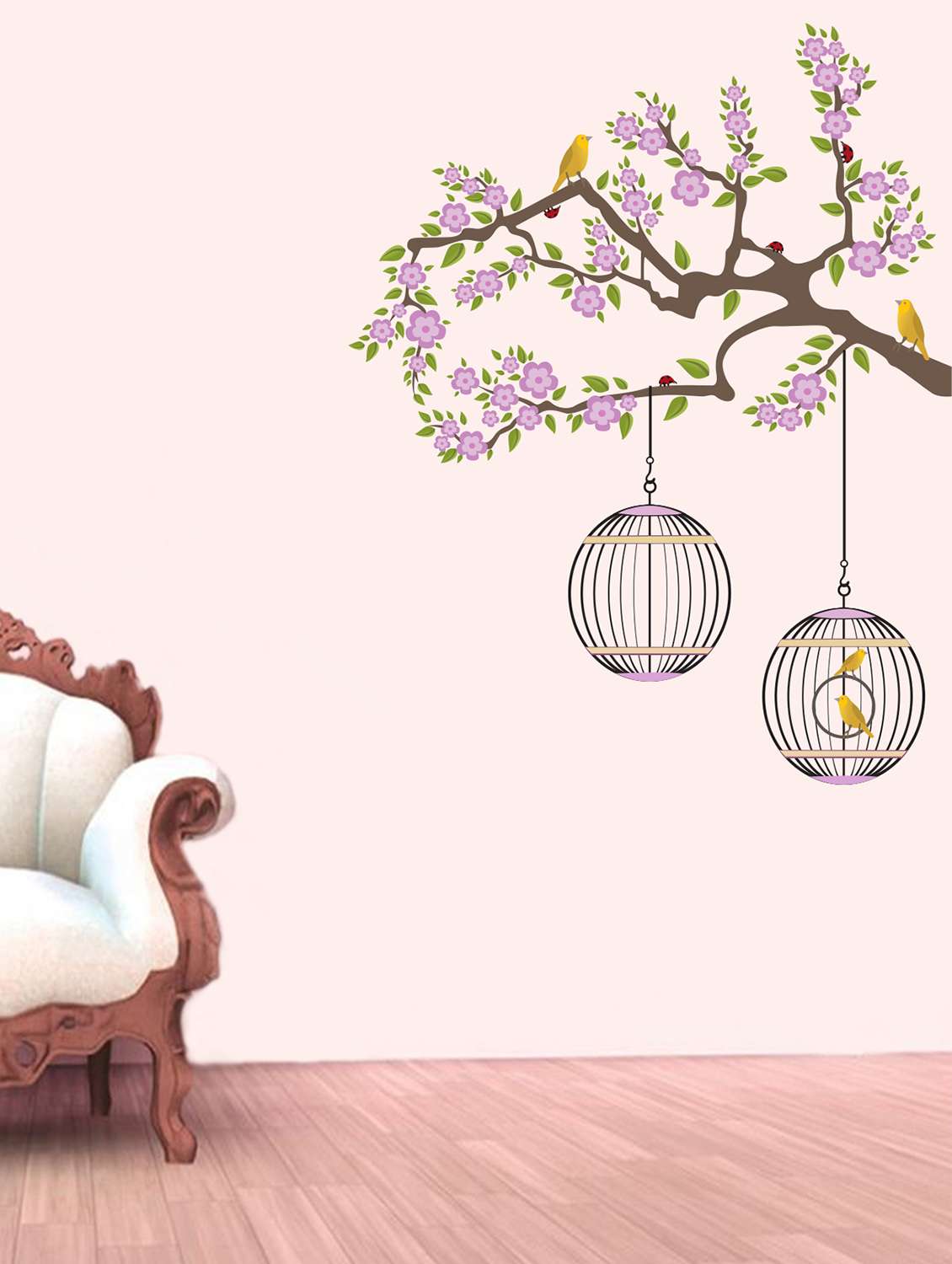 lamp tree wall sticker