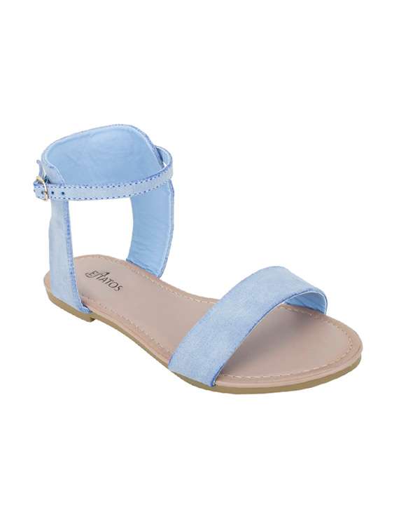 blue ankle strap sandal