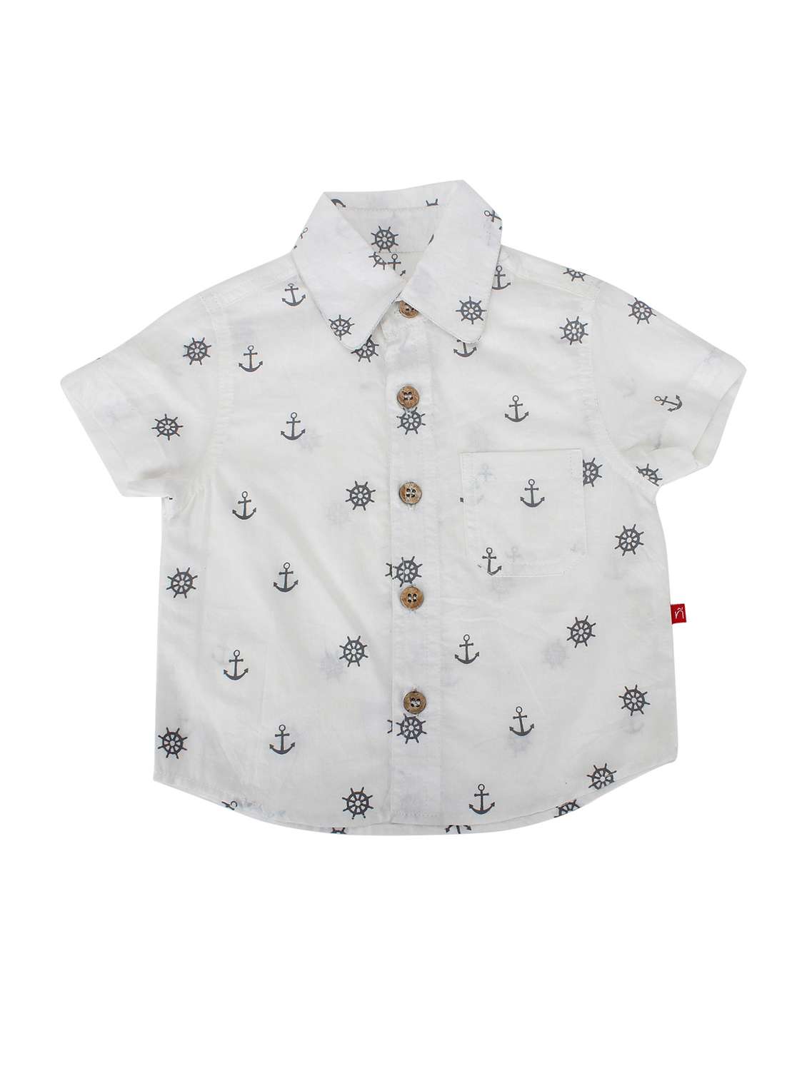 pocket patch quirky print shirt