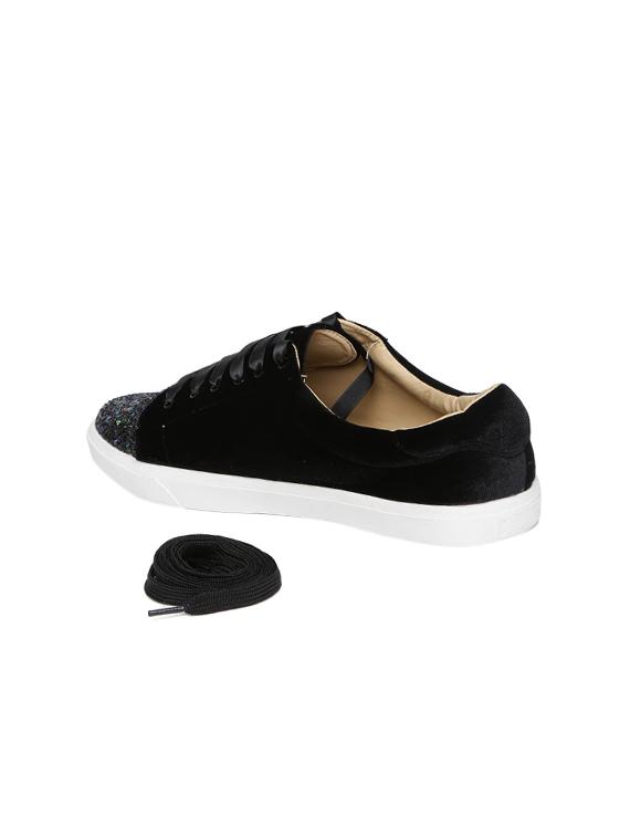 black velvet laceup sneakers - 14719936 -  Standard Image - 1
