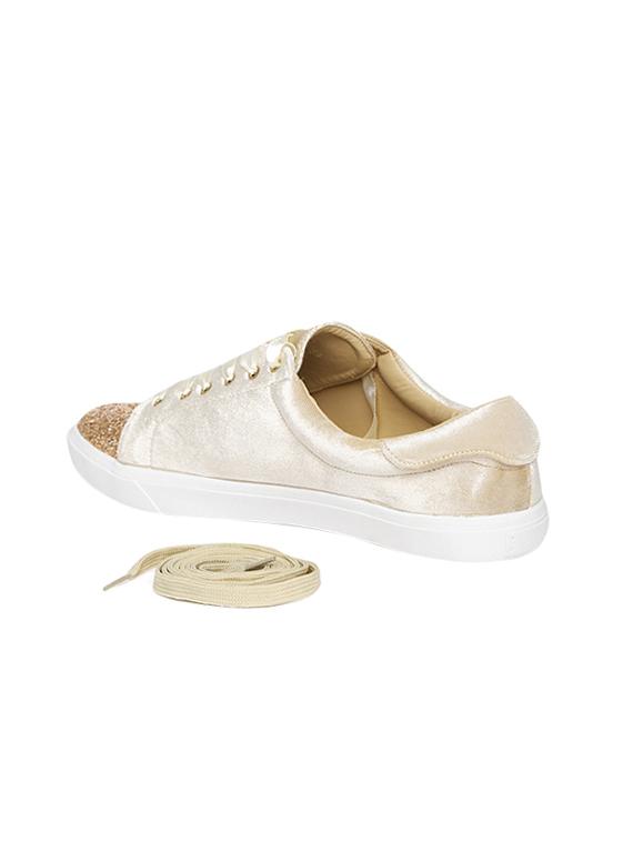 beige velvet laceup sneakers - 14719937 -  Standard Image - 1