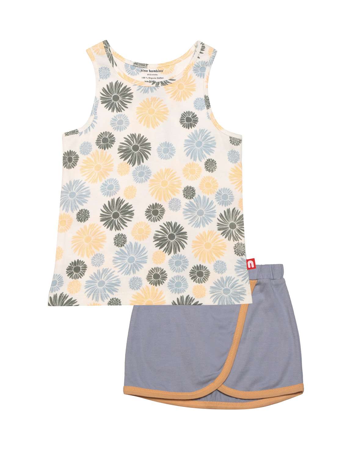 blue cotton skirt top