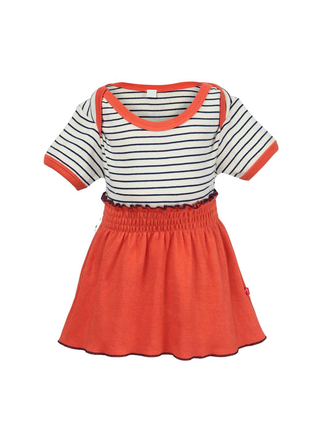girls round neck short sleeves frock