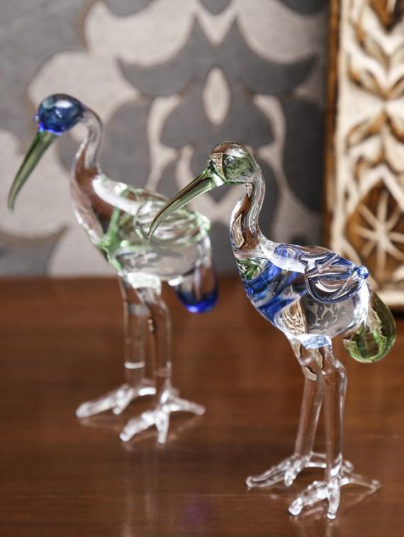 crystal glass bird set of 2 - 14720898 - Standard Image - 1