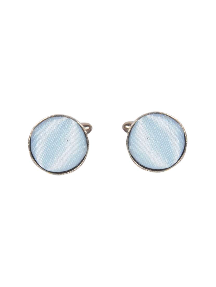 sky blue metal cufflink
