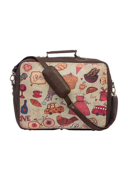 multi colored leatherette luggage - 14721101 - Standard Image - 0