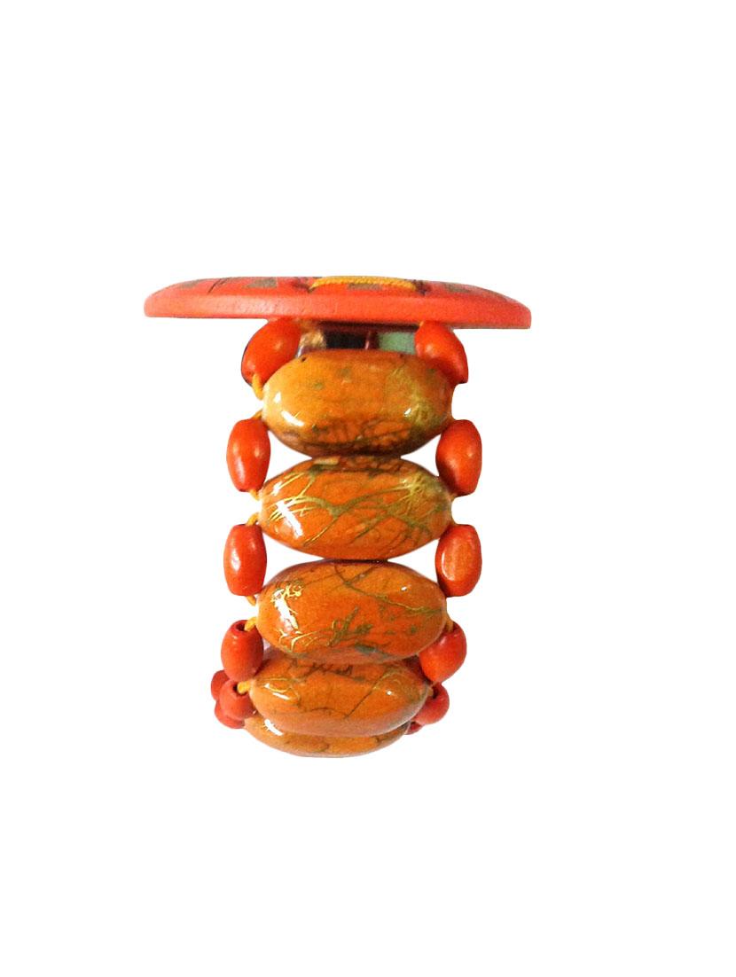 fashion orange colour beaded bracelet watch - 713.9 - 14728278 -  Standard Image - 1