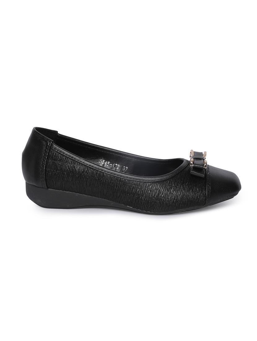 black satin slip on ballerina - 14732036 -  Standard Image - 1