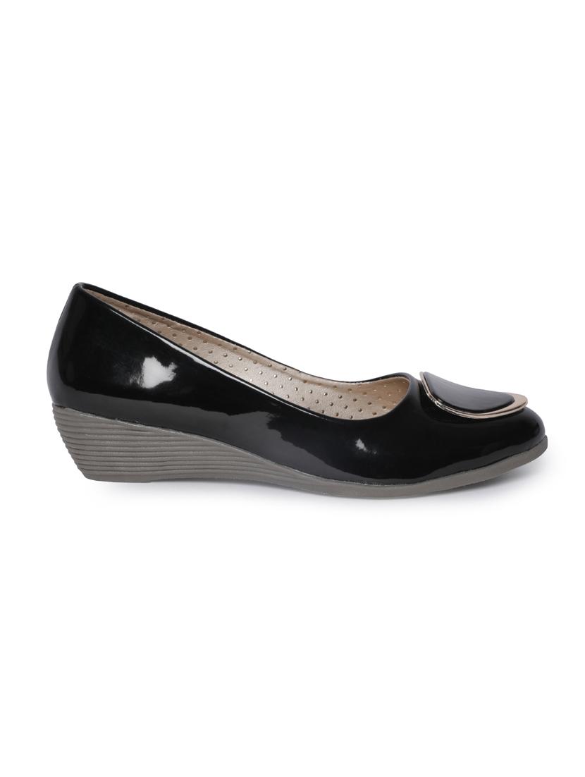 zachho black imported patent women's wedges - 14732083 -  Standard Image - 1
