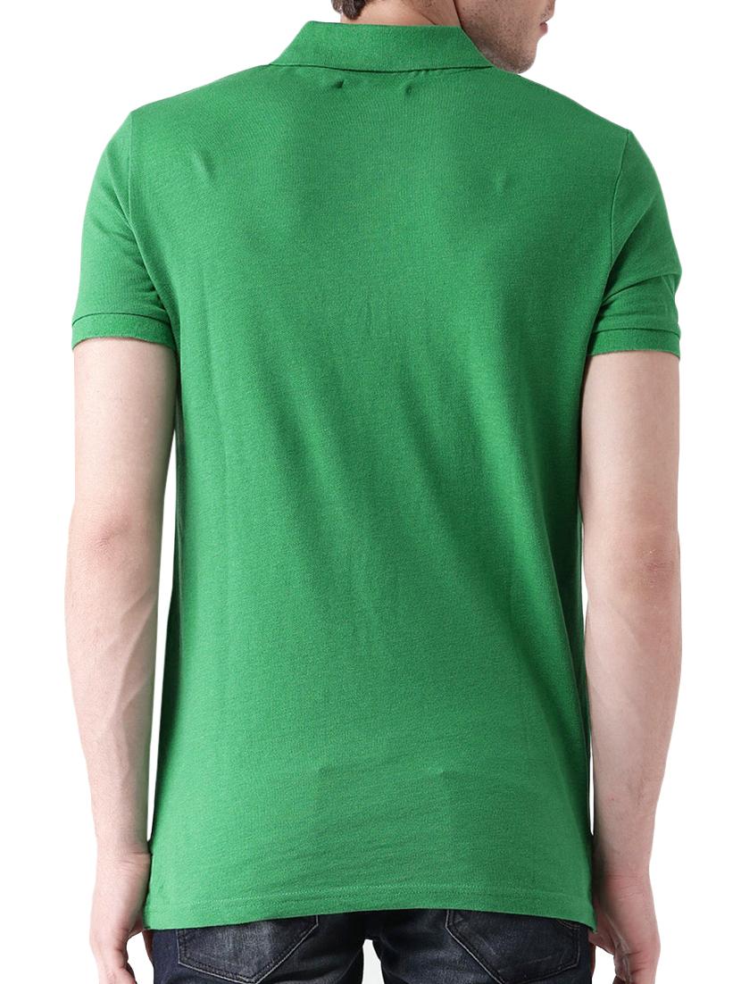green solid polo t-shirt - 14737463 -  Standard Image - 1