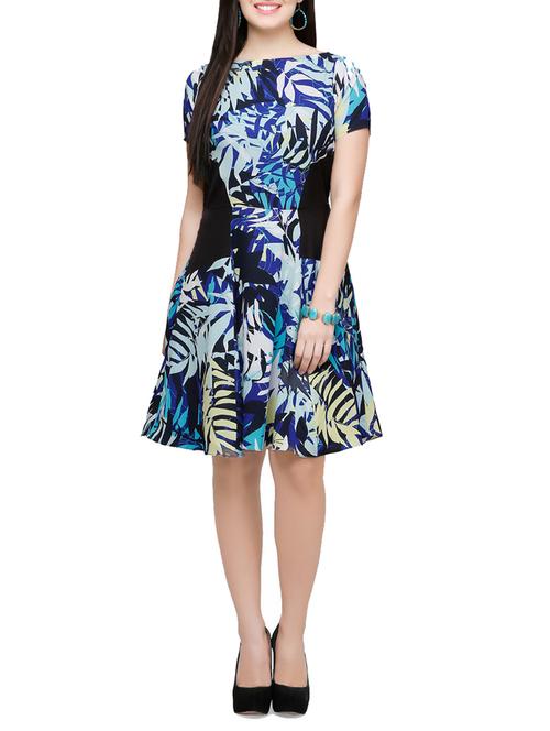 women's fit & flare tropical dress - 14743137 -  Standard Image - 0