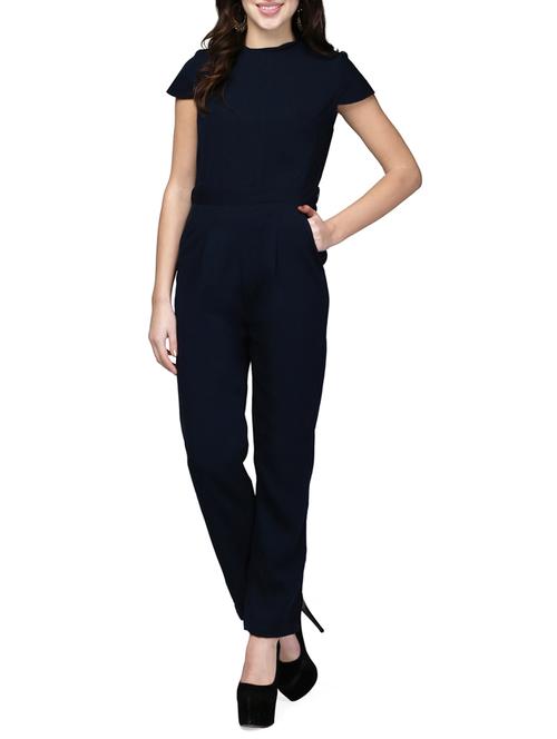 cap sleeved full leg jumpsuit - 14743143 - Standard Image - 0