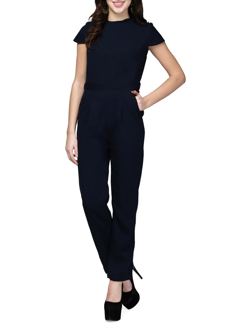 cap sleeved full leg jumpsuit - 14743143 - Zoom Image - 0