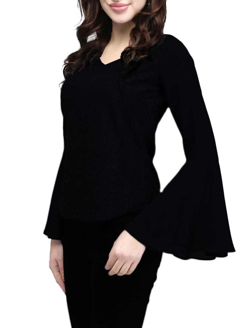 bell sleeved floral laced top - 14743150 -  Standard Image - 1