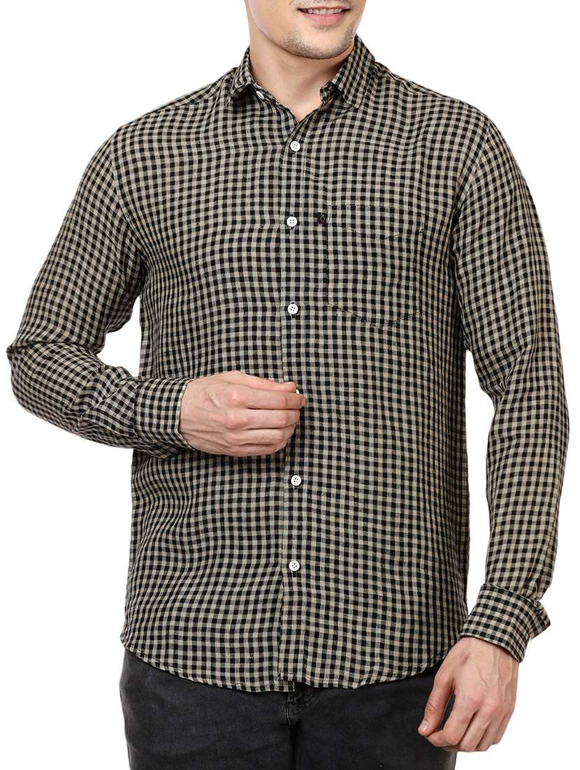 black linen casual shirt