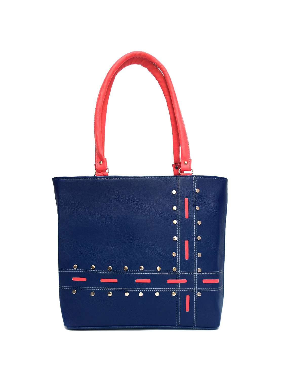 blue cotton handbag
