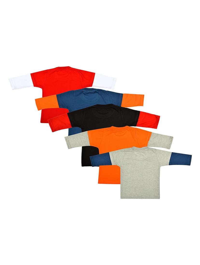 Set Of 5 Multi Colored Cotton T-shirt - 14746129 -  Standard Image - 1