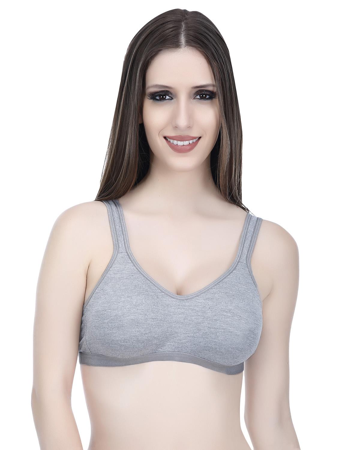 set of 2 grey solid bras - 14749284 - Standard Image - 1