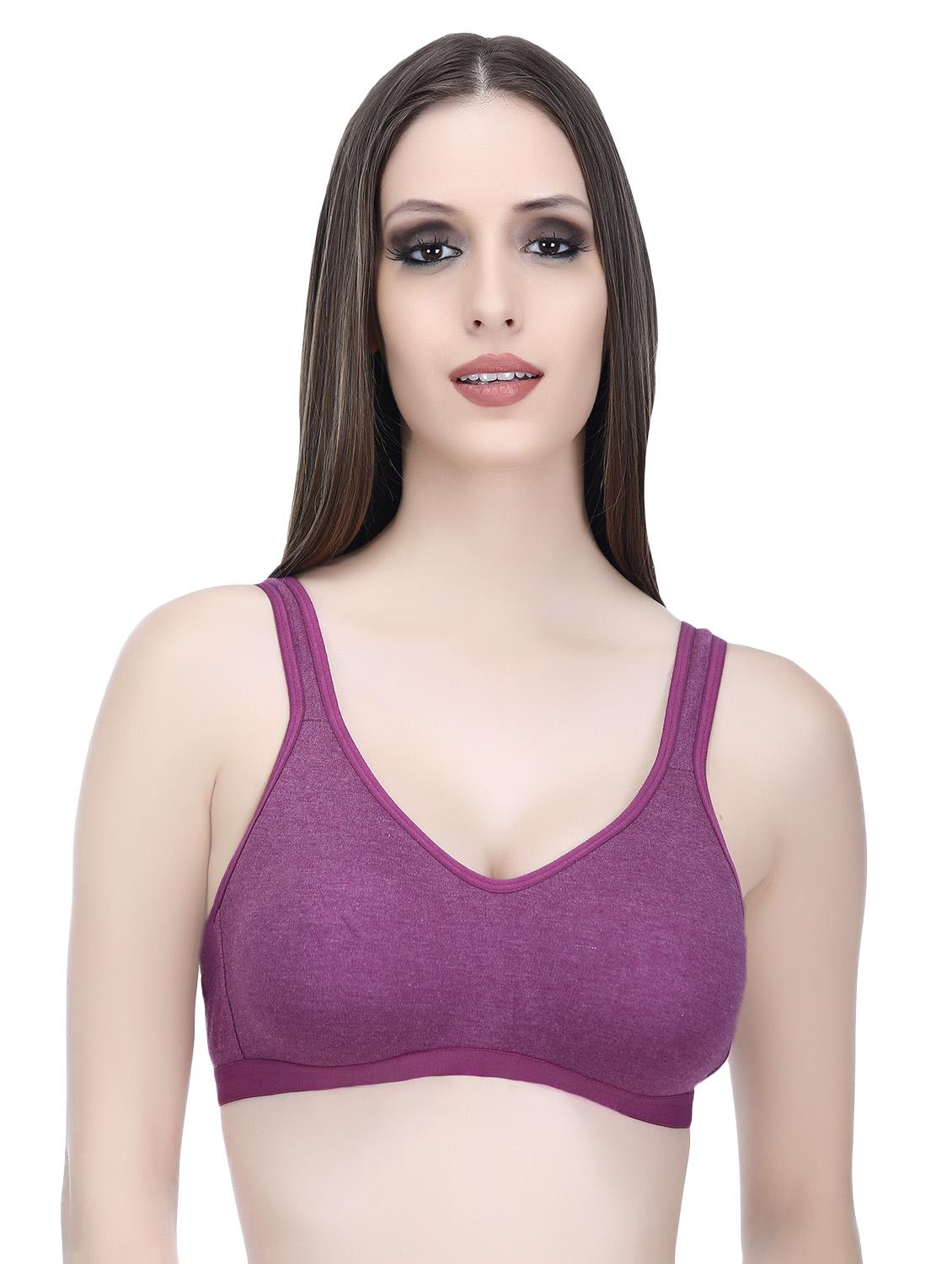 set of 2 purple solid bra - 14749285 - Standard Image - 1