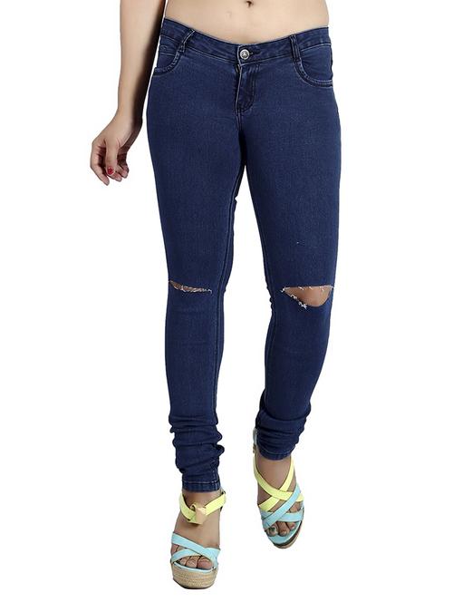 women's slash knee slim fit jeans - 14750568 -  Standard Image - 0