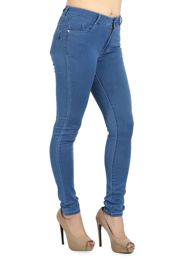 women's plain slim fit jeans - 14750574 -  Standard Image - 1