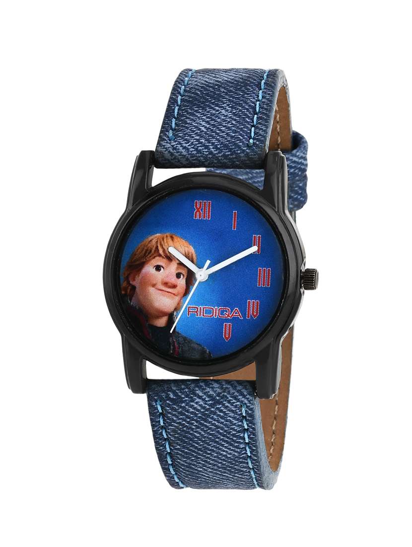 ridiqa blue leather watch