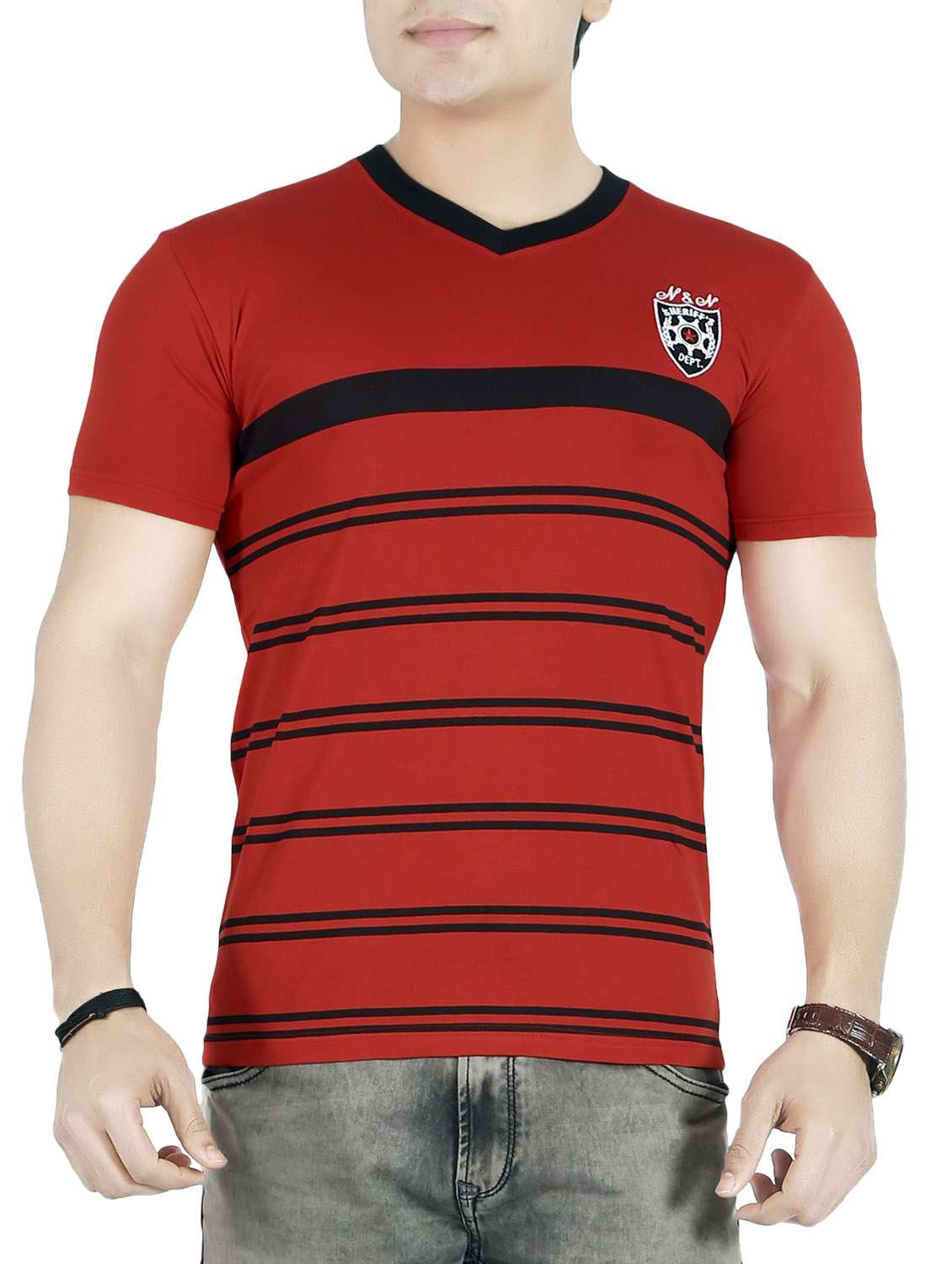 red cotton t-shirt