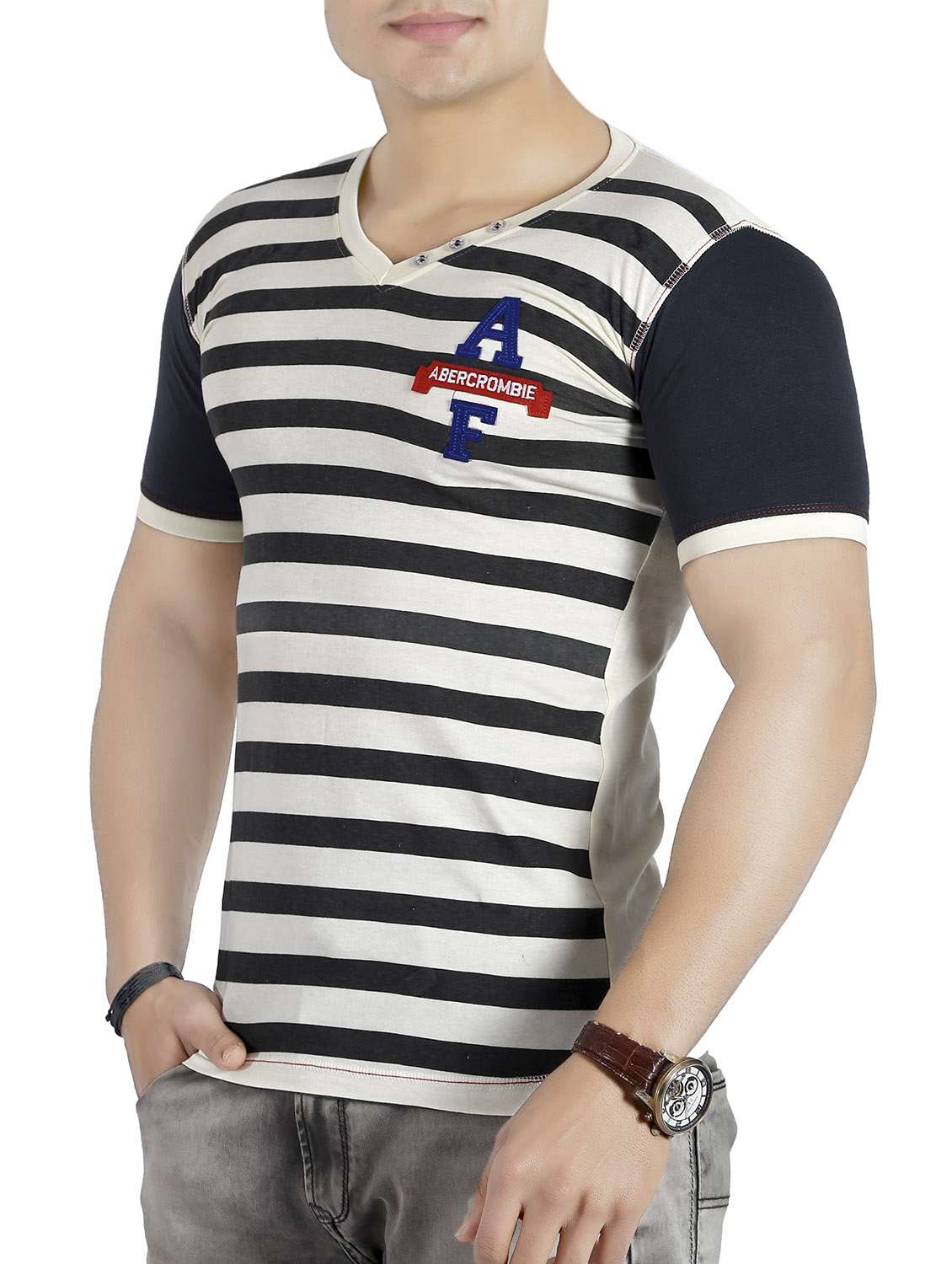 beige cotton t-shirt - 14755969 - Standard Image - 1