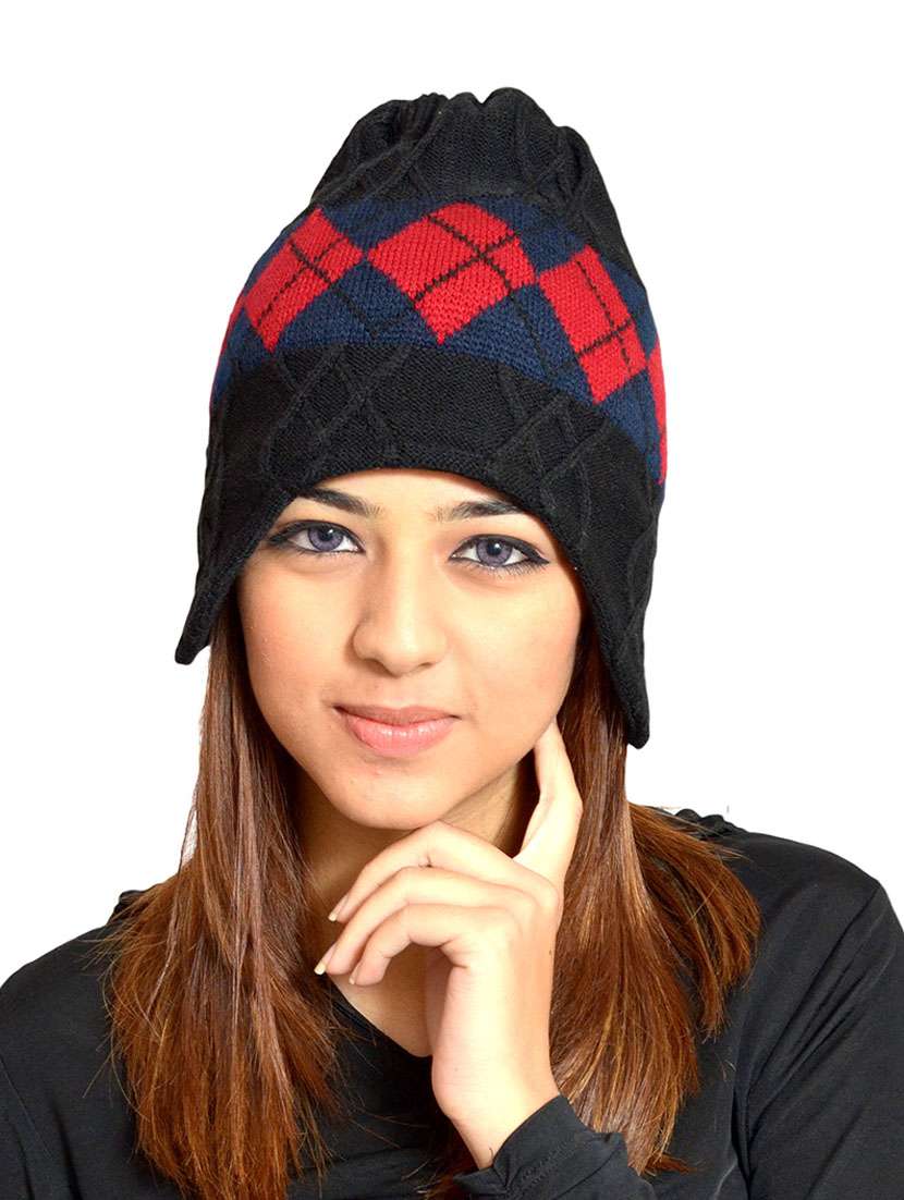multi colored woolen cap